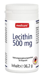 LECYTYNA Z WITAMINAMI Z GRUPY B, CYNKIEM I KWASEM FOLIOWYM 50 KAPSUŁEK – MEDICURA