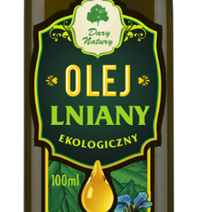 OLEJ LNIANY TŁOCZONY NA ZIMNO BIO 100 ml - DARY NATURY