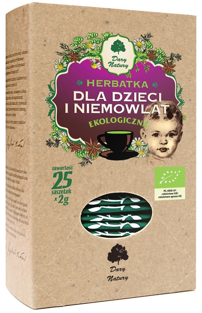 HERBATKA DLA DZIECI I NIEMOWLĄT BIO (25 x 2 g) 50 g - DARY NATURY