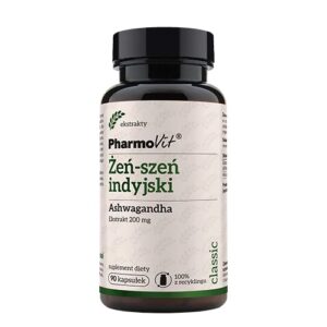 ŻEŃ-SZEŃ INDYJSKI (ASHWAGANDHA) (200 mg) BEZGLUTENOWY 90 KAPSUŁEK - PHARMOVIT (CLASSIC)