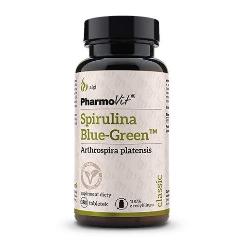 SPIRULINA BLUE-GREEN (250 mg) BEZGLUTENOWA 180 TABLETEK - PHARMOVIT (CLASSIC)