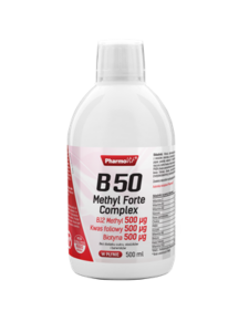 WITAMINA B50 METHYL FORTE COMPLEX W PŁYNIE BEZGLUTENOWA 500 ml - PHARMOVIT