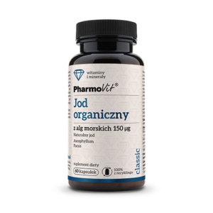 JOD Z ALG MORSKICH BEZGLUTENOWY (150 µg) 60 KAPSUŁEK – PHARMOVIT (CLASSIC)