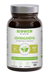 ASHWAGANDHA EKSTRAKT BEZGLUTENOWY (400 mg) 120 KAPSUŁEK - HEMPKING (BIOWEN)