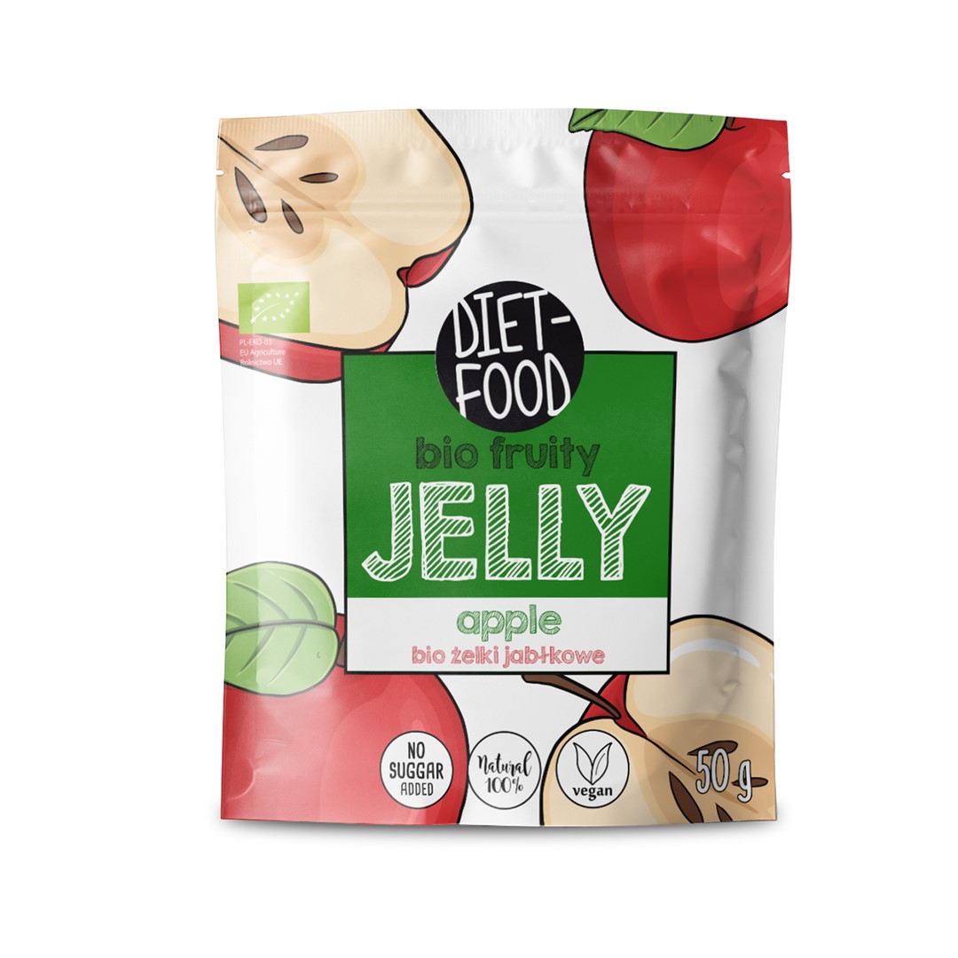 ŻELKI JABŁKOWE BIO 50 g - DIET-FOOD
