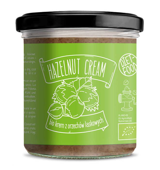 KREM Z PRAŻONYCH ORZECHÓW LASKOWYCH BIO 300 g - DIET-FOOD - obrazek 2