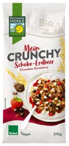 CRUNCHY CZEKOLADOWO - TRUSKAWKOWE BIO 375 g - BOHLSENER MUHLE