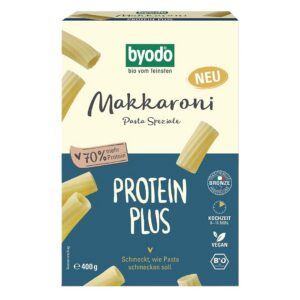 MAKARON PROTEINOWY (SEMOLINOWY Z DYNIĄ) RURKA MAKKARONI BIO 400 g - BYODO