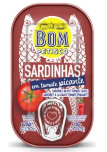 SARDYNKI PORTUGALSKIE W PIKANTNYM SOSIE POMIDOROWYM 120 g - BOM PETISCO