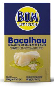 DORSZ Z CZOSNKIEM W OLIWIE Z OLIWEK EXTRA VIRGIN 120 g - BOM PETISCO