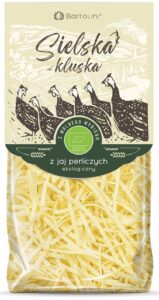 MAKARON (Z JAJAMI PERLICZYMI SEMOLINOWY) KRAJANKA BIO 250 g - BARTOLINI (SIELSKA KLUSKA)