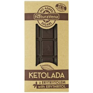 CZEKOLADA GORZKA 60 % KETOLADA 100 g - NATURAVENA
