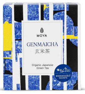 HERBATA ZIELONA GENMAICHA JAPOŃSKA Z PRAŻONYM RYŻEM BIO (15 x 1,5 g) 22,5 g - MOYA MATCHA