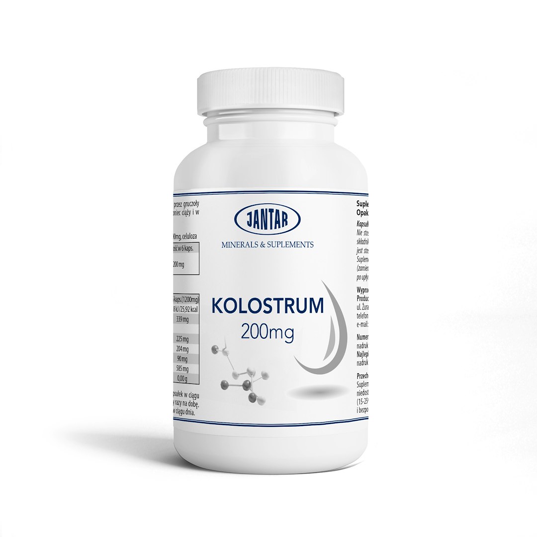 COLOSTRUM WOŁOWE (200 mg) 60 KAPSUŁEK - JANTAR