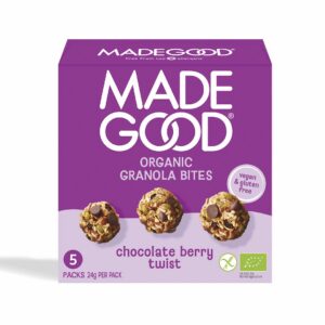 GRANOLA BITES Z CZEKOLADĄ BERRY TWIST BEZGLUTENOWE BIO (5 x 24 g) 120 g - MADEGOOD