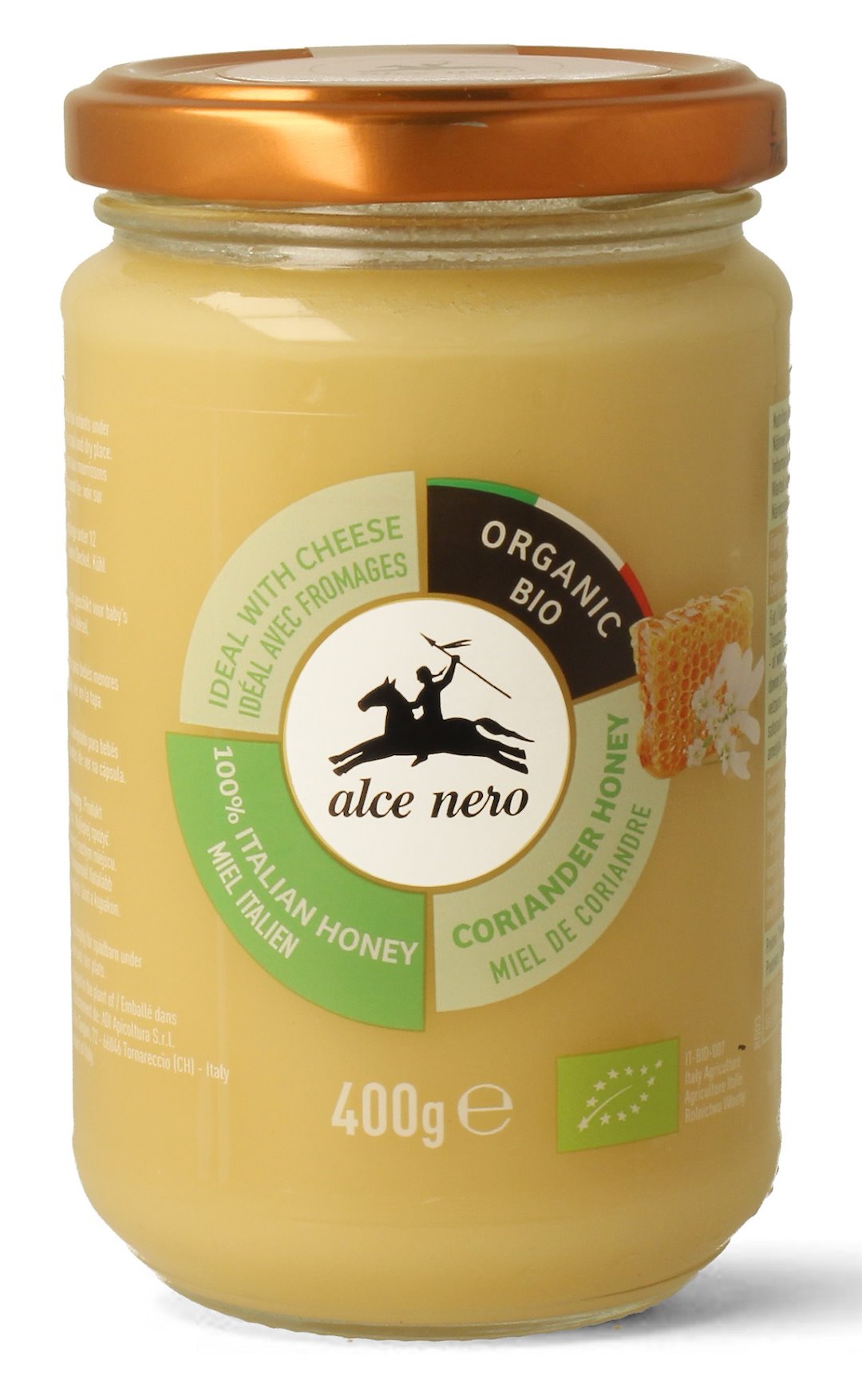 MIÓD Z KOLENDRY BIO 400 g - ALCE NERO
