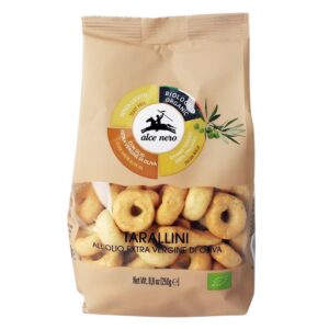 TARALLINI Z OLIWĄ Z OLIWEK EXTRA VIRGIN BIO 250 g - ALCE NERO