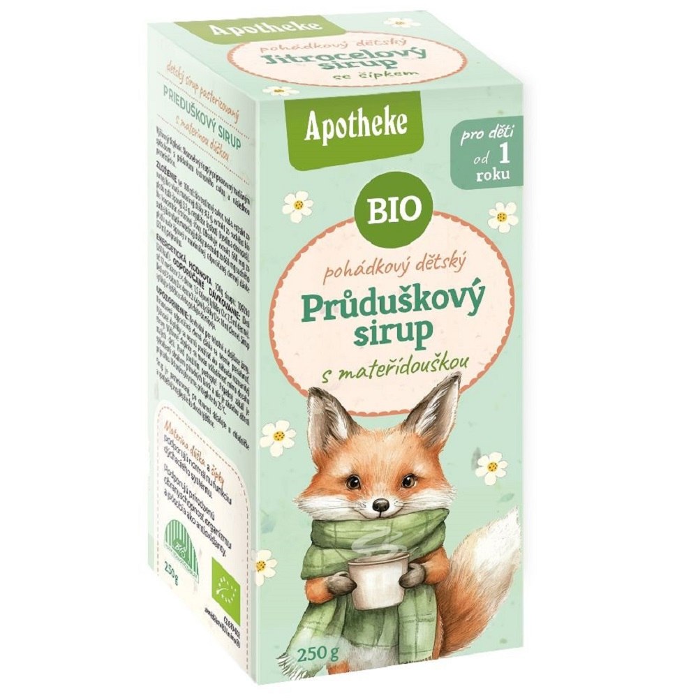 SYROP DLA DZIECI Z TYMIANKU I DZIKIEJ RÓŻY OD 1 ROKU BIO 250 g - APOTHEKE