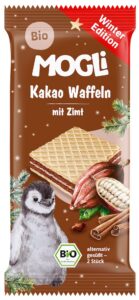 WAFELKI Z KREMEM KAKAOWO - CYNAMONOWYM BIO 15 g - MOGLI (PRODUKT SEZONOWY)