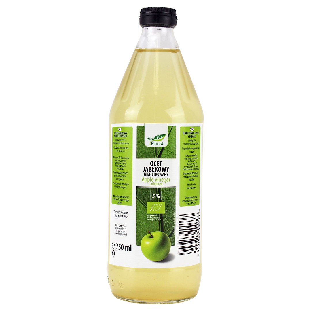 OCET JABŁKOWY 5 % NIEFILTROWANY BIO 750 ml - BIO PLANET