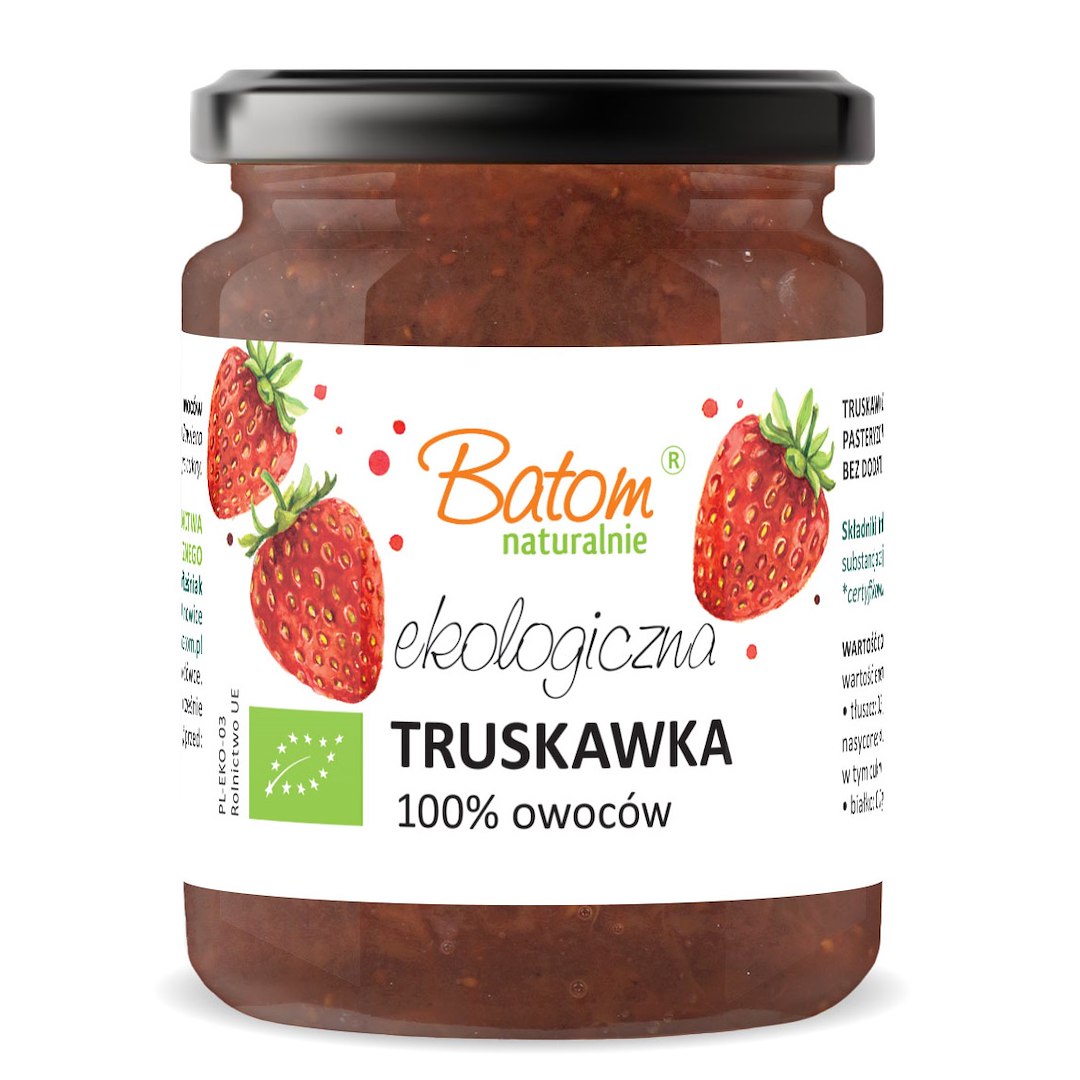TRUSKAWKA 100 % BEZ DODATKU CUKRÓW BIO 260 g - BATOM