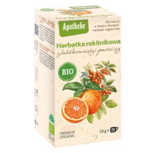 HERBATKA ROKITNIKOWA Z MIĘTĄ I POMARAŃCZĄ BIO (20 x 1,8 g) 36 g - APOTHEKE