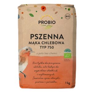 MĄKA PSZENNA CHLEBOWA TYP 750 BIO 1 kg - PROBIO