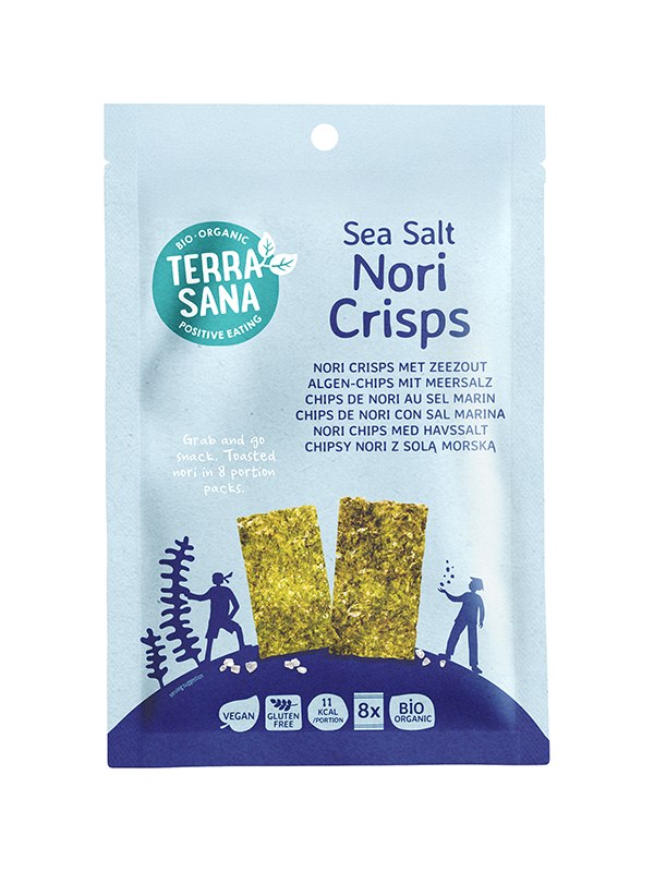 CHIPSY NORI Z SOLĄ MORSKĄ BEZGLUTENOWE BIO 16 g - TERRASANA
