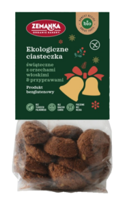 CIASTKA ŚWIĄTECZNE Z ORZECHAMI WŁOSKIMI I PRZYPRAWAMI KORZENNYMI BEZGLUTENOWE BIO 100 g - ZEMANKA (PRODUKT SEZONOWY)