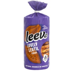 WAFLE Z SOCZEWICY PROTEINOWE O SMAKU CZEKOLADOWYM BEZGLUTENOWE BIO 130 g - LEEV